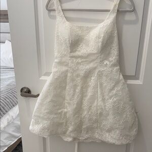Elegant White Lace Dress